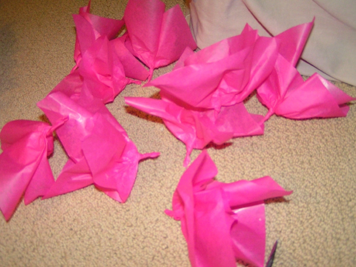 Tissue Paper Wreath Tutorial by A Blissful Nest