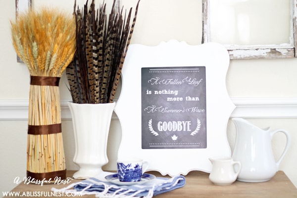 Fall Printable Chalkboard Fall Printable by A Blissful Nest 