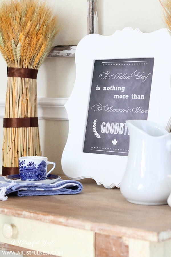 Free Printable Chalkboard Fall Printable by A Blissful Nest