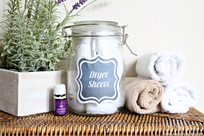 DIY Dryer Sheets + Free Printables