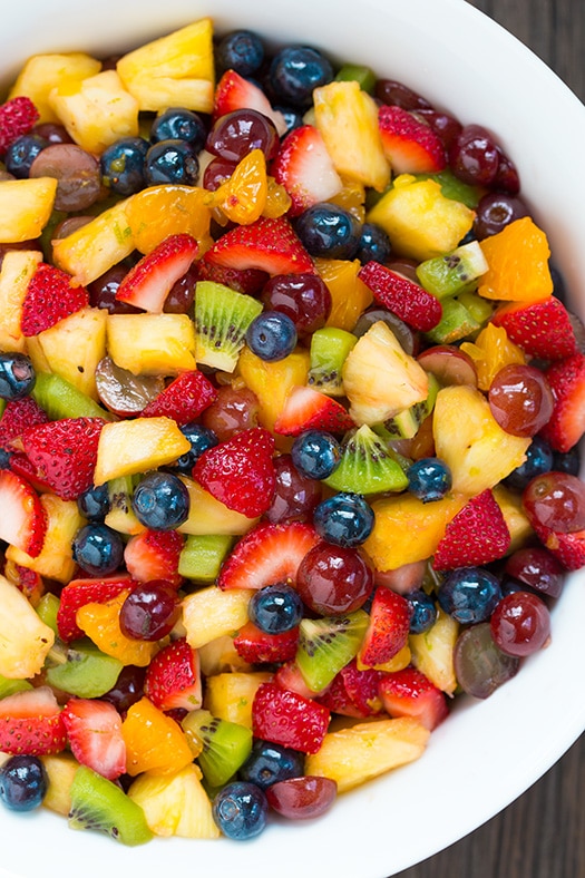 Honey Lime rainbow Fruit Salad