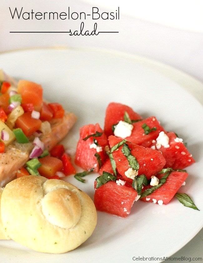 Watermelon Basil Salad