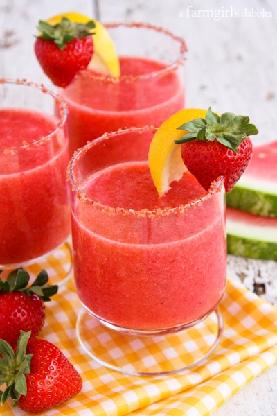 Frozen Strawberry Watermelon Lemonade
