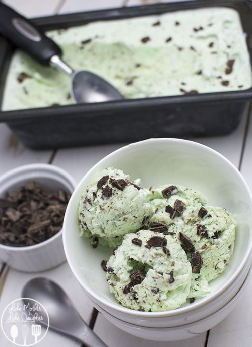 No Churn Mint Chocolate Chip Ice Cream
