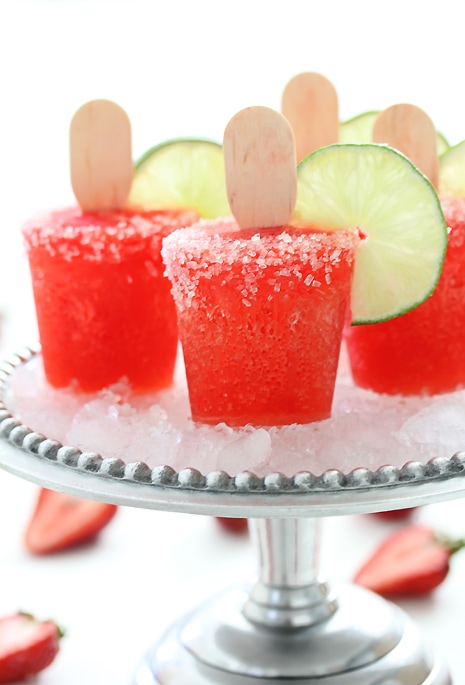 Strawberry Margarita Popsicles