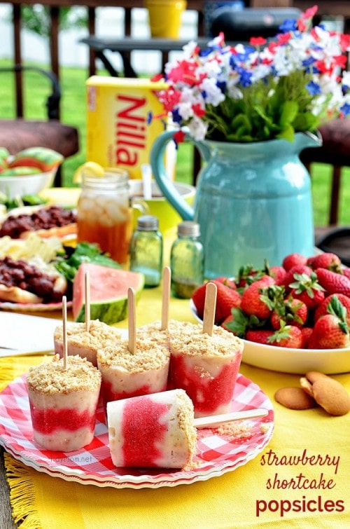Strawberry Shortcake Popsicles
