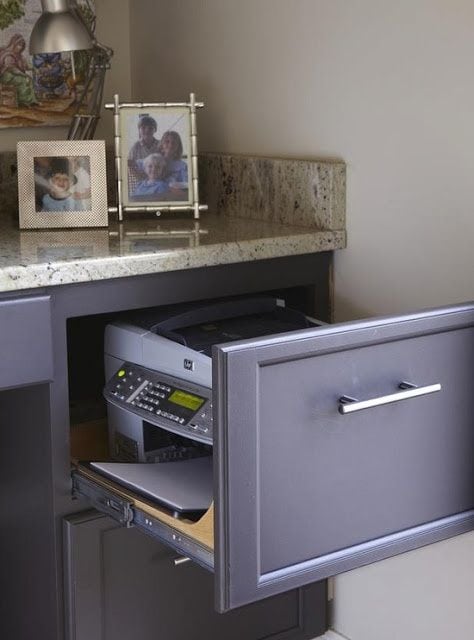 Have hidden storage for a small home office space
