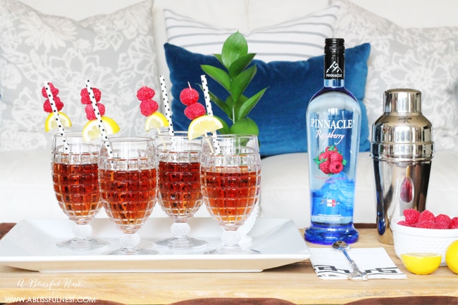 Spiked Raspberry Iced Tea by A Blissful Nest 