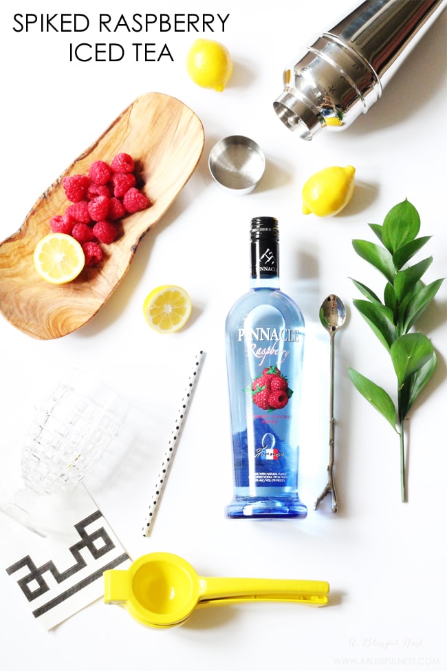 Spiked Raspberry Iced Tea by A Blissful Nest 