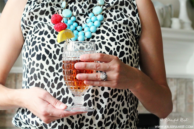 Spiked Raspberry Iced Tea by A Blissful Nest