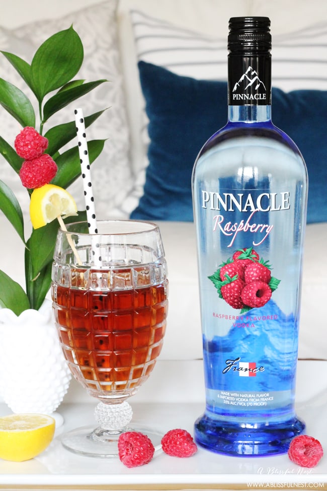 Spiked Raspberry Iced Tea by A Blissful Nest