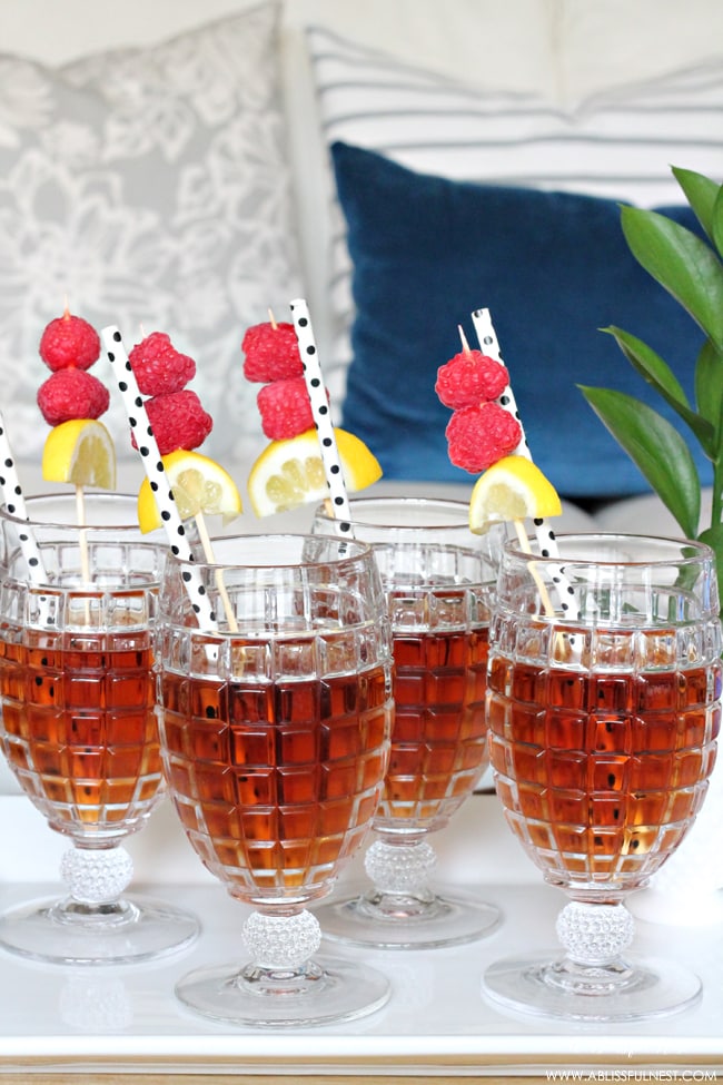 Spiked Raspberry Iced Tea by A Blissful Nest 