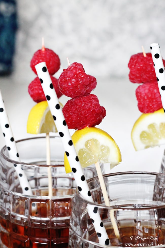 Spiked Raspberry Iced Tea by A Blissful Nest 