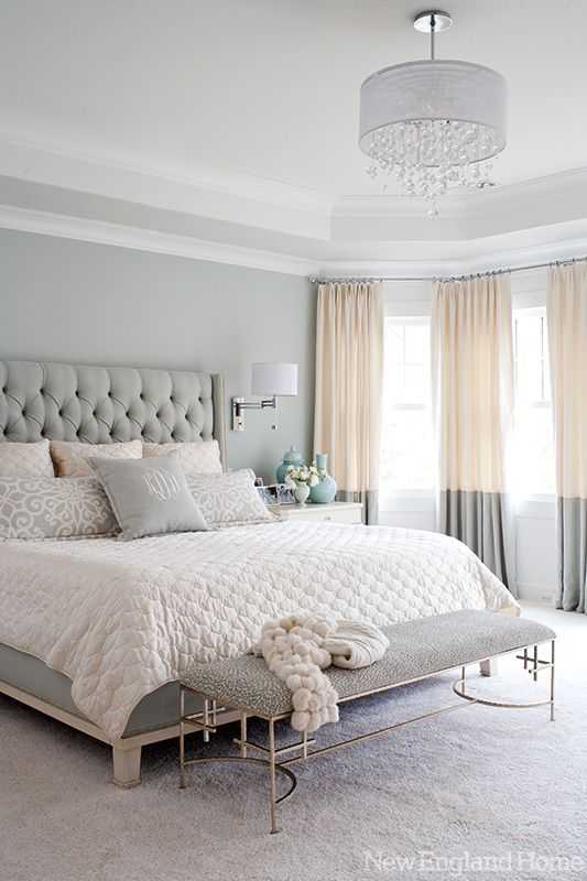 A bed lovers dream! Design details on how to get this neutral & serene master bedroom look.