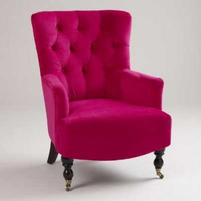 Adore the color & tufting on this accent chair! 25 of the best affordable accent chairs on ablisfulnest.com