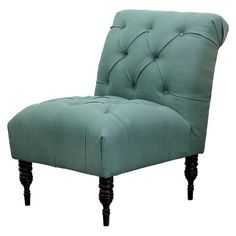 Adore the color & tufting on this accent chair! 25 of the best affordable accent chairs on ablisfulnest.com