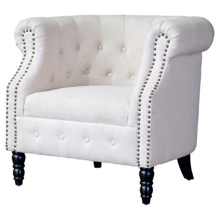 Adore the nailheads on this accent chair! 25 of the best affordable accent chairs on ablisfulnest.com