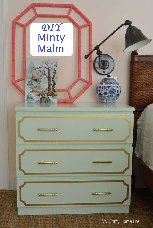 IKEA Hack Minty Malm Dresser