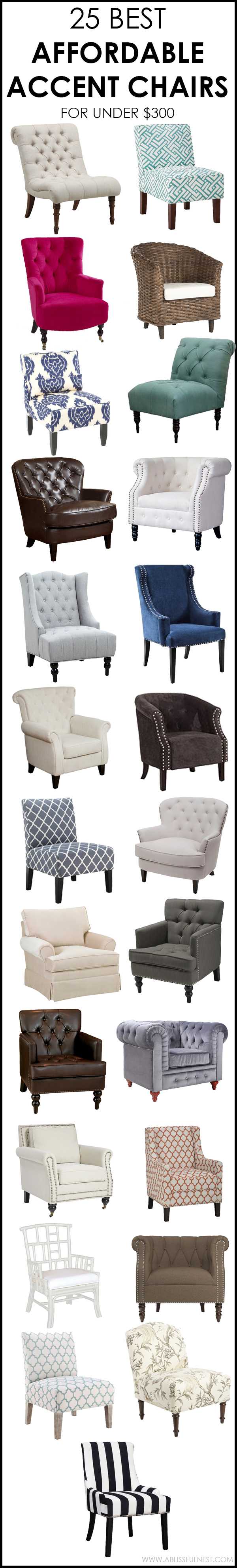 The most affordable accent chairs under 0 full of style and the perfect piece for your room. via ablisfulnest.com