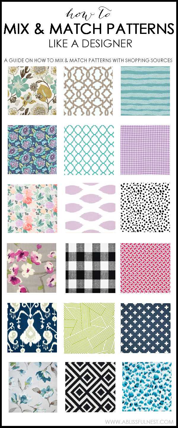 Learn how to mix patterns like a designer for a totally unique and custom look. It is easy! We promise and we've got a guide to hold your hand through it! Check it out on ablisfulnest.com