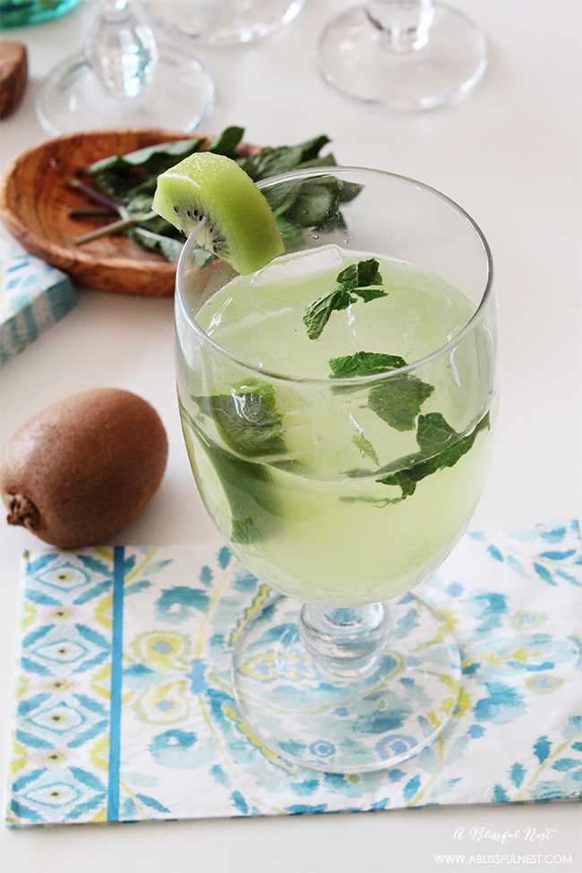 This delicious and refreshing cocktail recipe is perfect for your next gathering with friends. Entertain with this Vodka Kiwi Sour Cocktail Recipe for a unique twist for your dinner party. Recipe details on ablisfulnest.com