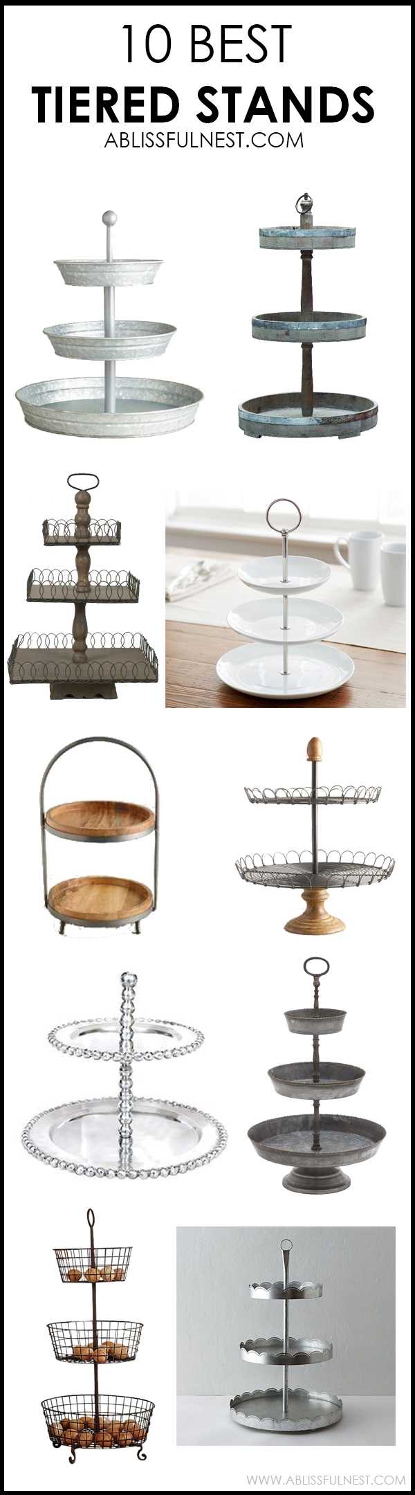 We LOVE tiered stands in the bathroom, kitchen and just about anywhere to store and decorate small items. We've rounded up THE BEST tiered stands out there! By A Blissful Nest https://ablisfulnest.com/