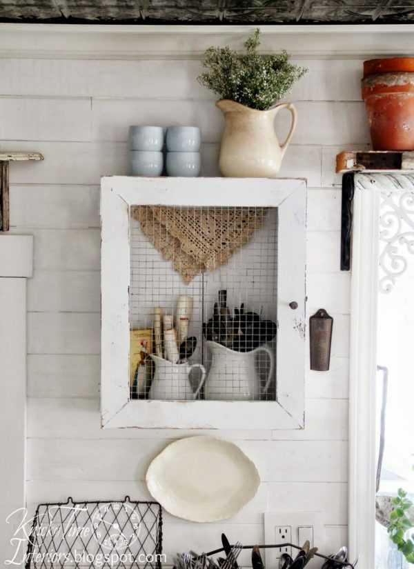 DIY Primitive Wall Cabinet by Knick of Time, 20 DIY Farmhouse Projects 