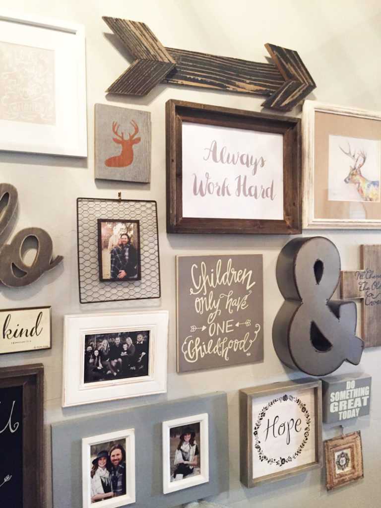 Step by step instructions on how to create a gallery wall. Big impact with the least amount of effort! https://ablisfulnest.com/