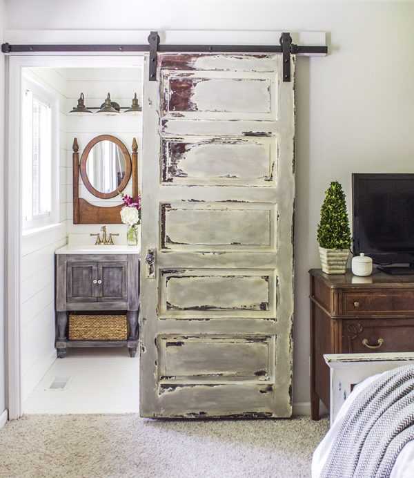 Install a Barn Door by Shades of Blue Interiors, 20 DIY Farmhouse Projects 