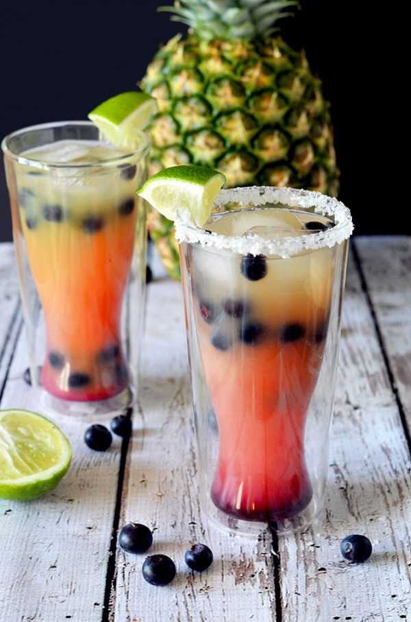 Blueberry Pineapple Margaritas, Cinco De Mayo Food and Drink Ideas 