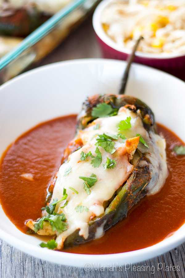 Chicken Enchilada Stuffed Chilies, Cinco De Mayo Food and Drink Ideas