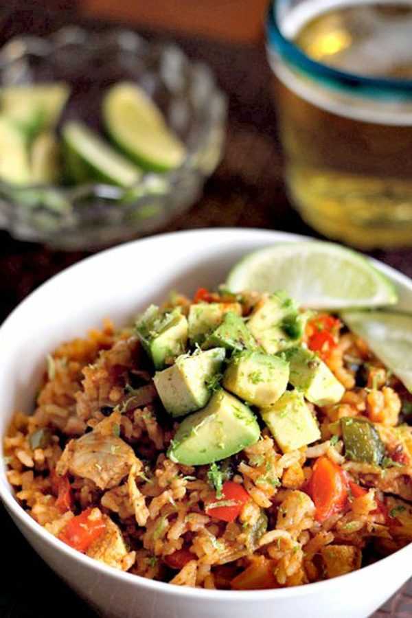 Chicken Fajita Rice, Cinco De Mayo Food and Drink Ideas