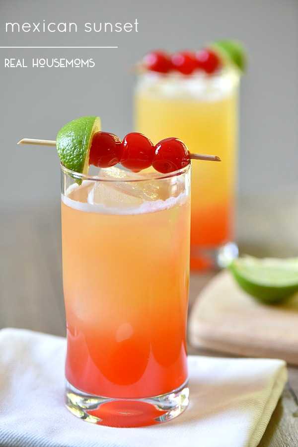 Mexican Sunset Drink, Cinco De Mayo Food and Drink Ideas