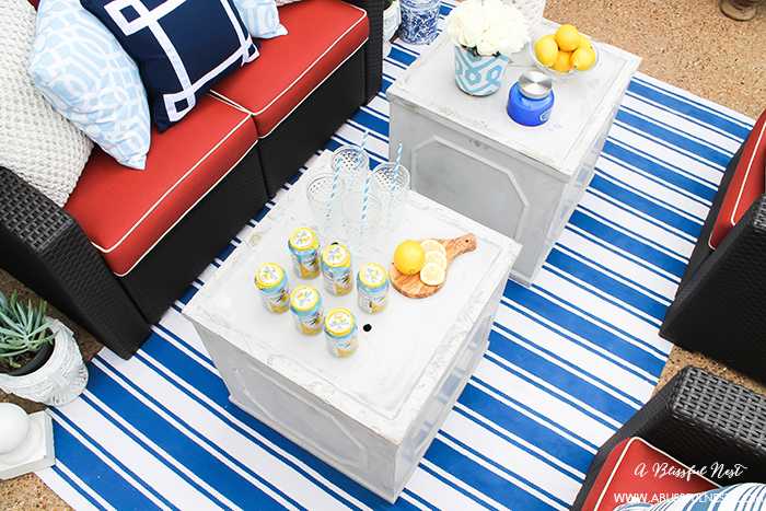 If you've got a small patio then you are not alone. BUT you do not have to sacrifice that designer look because of space issues. We are showing you simple tips to get that designer look with these small patio solutions. Via A Blissful Nest https://ablisfulnest.com #patiodecor #backyarddecor #homedecor #interiordesign #designtips