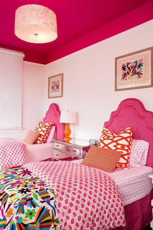 Do you love hot pink but don’t know how to add it into your home decor? We’ve got design tips just for you on hot to use hot pink in your home and paint colors to choose from. Check out A Blissful Nest for more details. https://ablisfulnest.com/ #designtips #interiordesign #pinkroom #paintcolor 