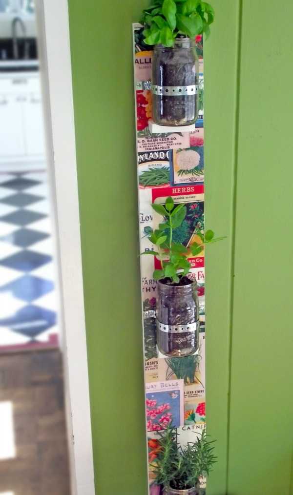 Hanging Herb Garden with Mason Jars, 20 Ways to Use Mason Jars 