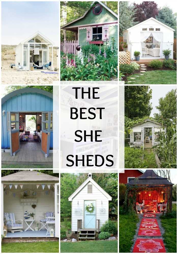 Do you want a backyard retreat all to yourself? Check out these AMAZING she shed ideas on A Blissful Nest and create a space all to your own. https://ablisfulnest.com/ #sheshed #outdoorideas #backyardideas #backyardentertaining #shed The Best She Sheds via A Blissful Nest