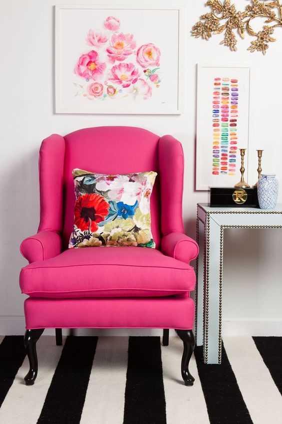 Do you love hot pink but don’t know how to add it into your home decor? We’ve got design tips just for you on hot to use hot pink in your home and paint colors to choose from. Check out A Blissful Nest for more details. https://ablisfulnest.com/ #designtips #interiordesign #pinkroom #paintcolor 