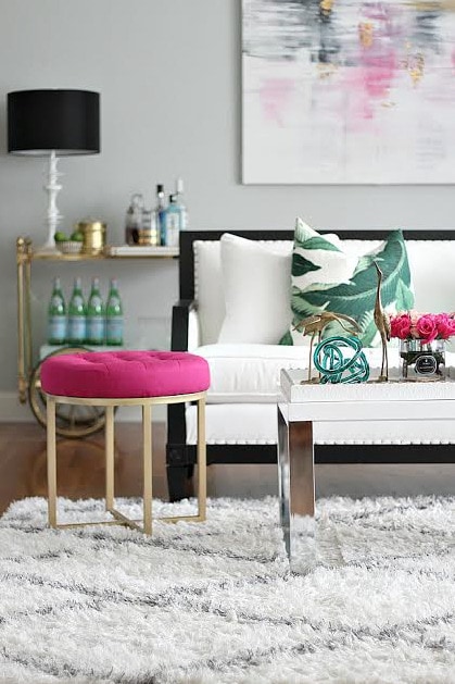 Do you love hot pink but don’t know how to add it into your home decor? We’ve got design tips just for you on hot to use hot pink in your home and paint colors to choose from. Check out A Blissful Nest for more details. https://ablisfulnest.com/ #designtips #interiordesign #pinkroom #paintcolor 