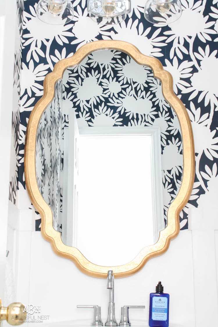 This is such a huge transformation on this bathroom with not many updates. Checkout how with a few simple changes you can get a wow factor bathroom remodel. See more on https://ablisfulnest.com/ #bathroomremodel #bathroommakeover #ad #deltafaucet