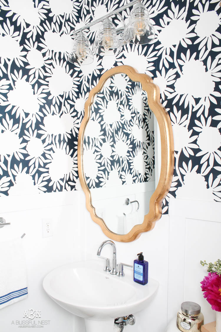 This is such a huge transformation on this bathroom with not many updates. Checkout how with a few simple changes you can get a wow factor bathroom remodel. See more on https://ablisfulnest.com/ #bathroomremodel #bathroommakeover #ad #deltafaucet