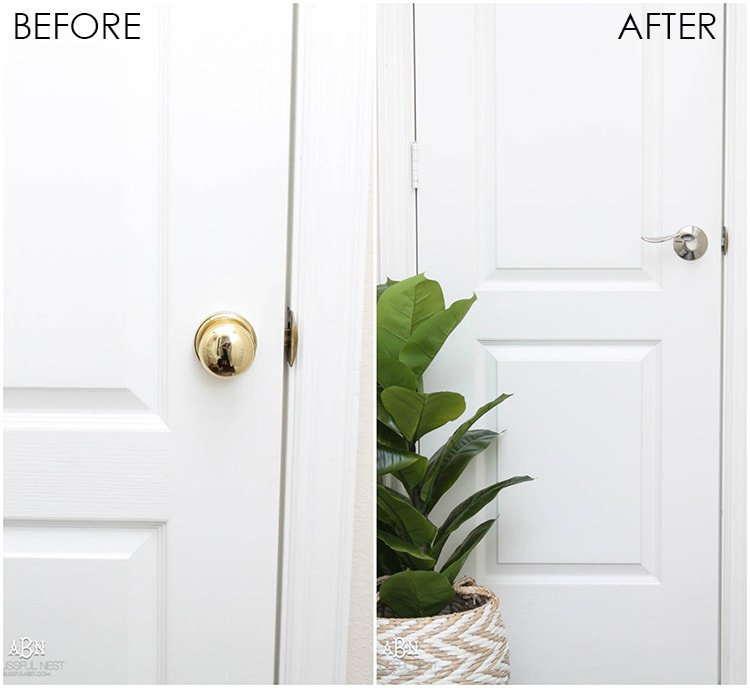 Love this simple and inexpensive way to update your home! Schlage hardware is gorgeous quality hardware for your home. See more on https://ablisfulnest.com/ SchlageInteriorInspo SchlageOpenPossibilities AD