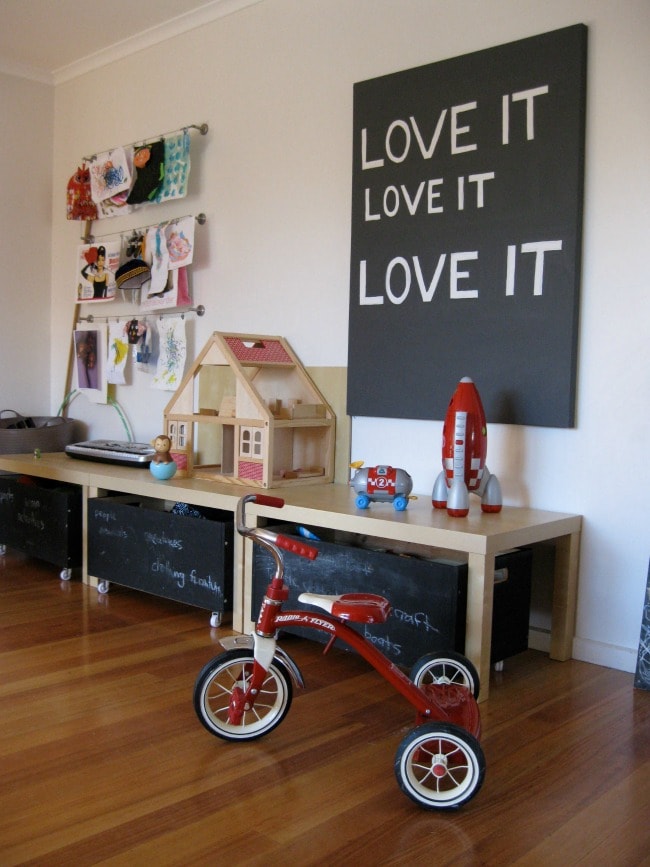 via Flickr, Playroom Organization Ideas via A Blissful Nest