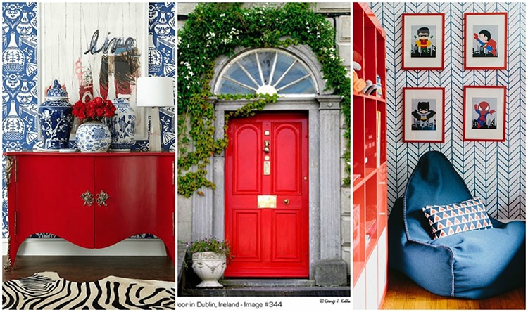 Do you love the color red but don’t know how to add it into your home decor? We’ve got design tips just for you on how to use red in your home and paint colors to choose from. Check out A Blissful Nest for more details. https://ablisfulnest.com/ #designtips #interiordesign #reddecor #paintcolor #redpaintcolor