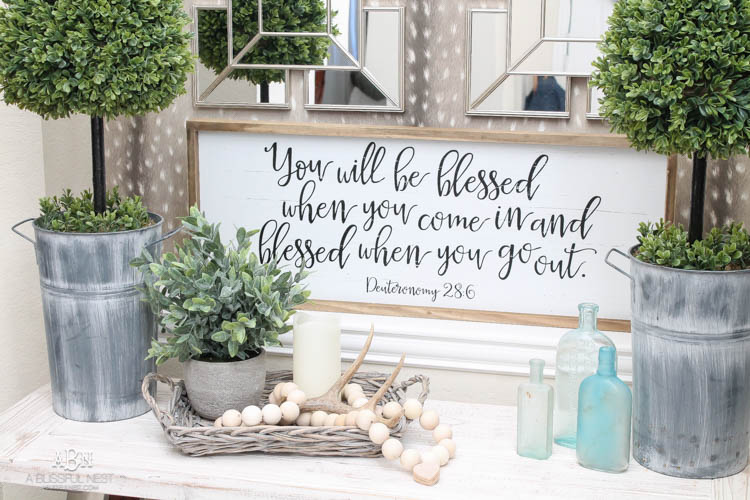 I can not believe how expensive prayer beads normally are! This DIY farmhouse wood prayer beads tutorial is so easy to make and only cost . What an amazing and easy DIY Farmhouse decor project! See more on https://ablisfulnest.com/ #farmhousedecor #farmhousestyle