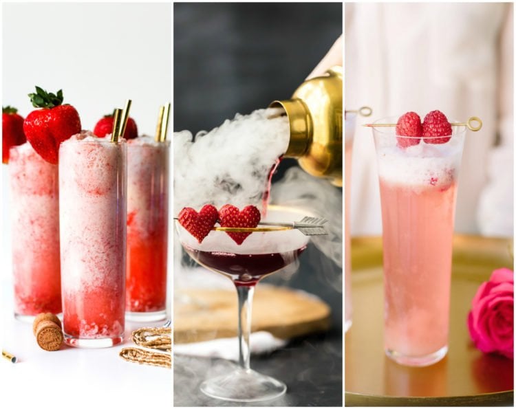 These all look so delicious! 10 Valentine's Day cocktail recipes to make for your hubby. See more on https://ablisfulnest.com/ #valentinesday #valentinesdaycocktail #cocktailrecipe