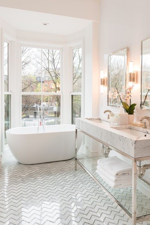 These bathroom design ideas are just gorgeous and inspiring! Making sure to bookmark these for later! See more on https://ablisfulnest.com/ #bathroom #bathroomideas #bathroomdecor