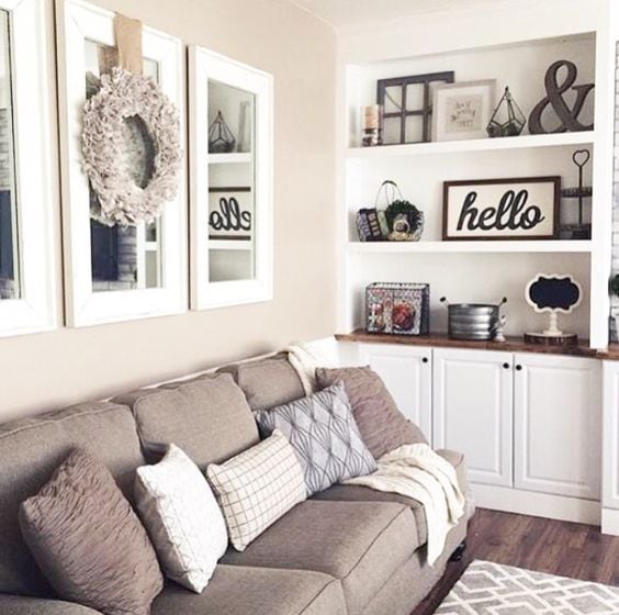 Create a family friendly living room that is still stylish yet kid friendly, head over to https://ablisfulnest.com/ for all the tips! #interiors #livingrooms #kidspaces