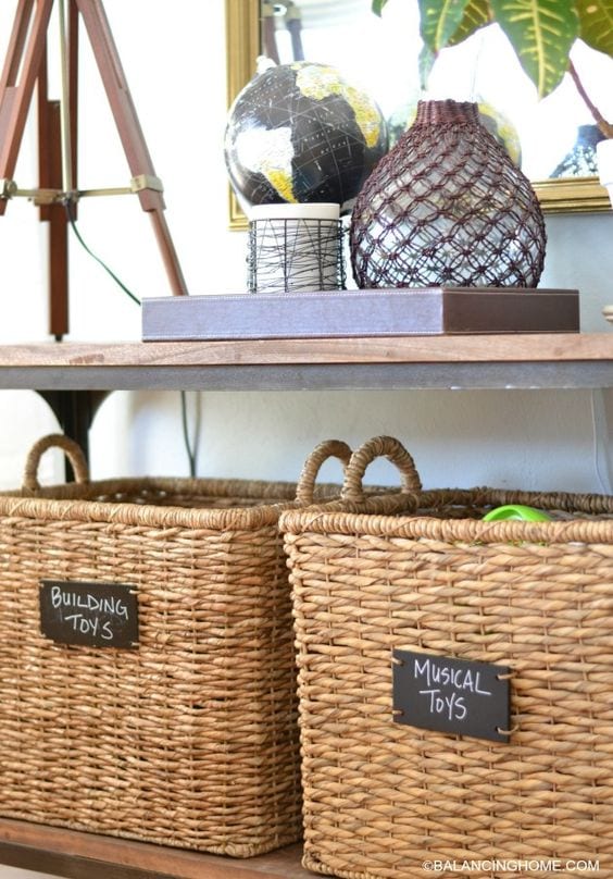 Create a family friendly living room that is still stylish yet kid friendly, head over to https://ablisfulnest.com/ for all the tips! #interiors #livingrooms #kidspaces