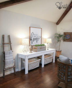 Create a family friendly living room that is still stylish yet kid friendly, head over to https://ablisfulnest.com/ for all the tips! #interiors #livingrooms #kidspaces